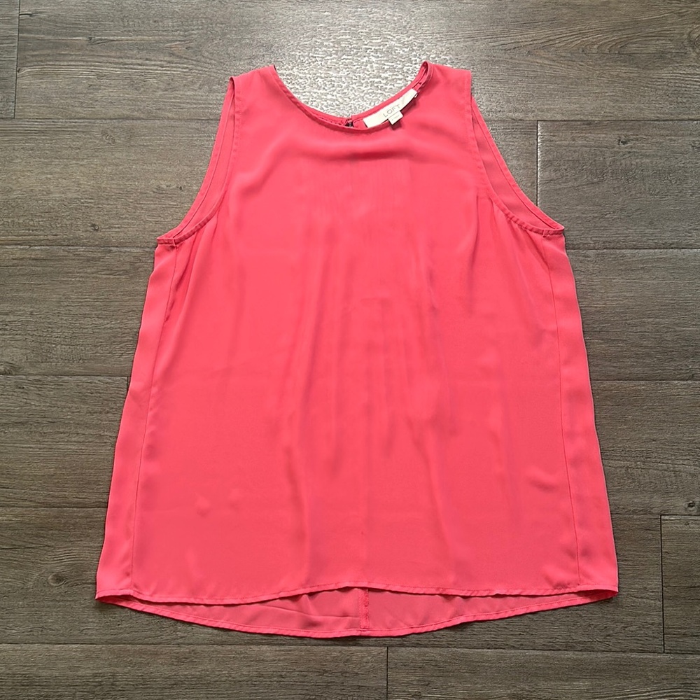 LOFT Coral Sleeveless Tank Top